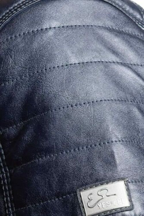 Immagine di GIUBBOTTO in ECOPELLE UOMO YES ZEE BLU NOTTE e GRIGIO