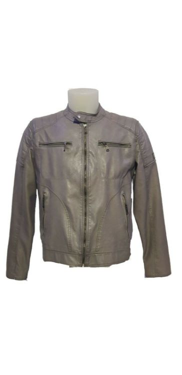 Immagine di GIUBBOTTO in ECOPELLE UOMO YES ZEE BLU NOTTE e GRIGIO