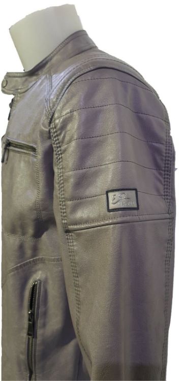 Immagine di GIUBBOTTO in ECOPELLE UOMO YES ZEE BLU NOTTE e GRIGIO