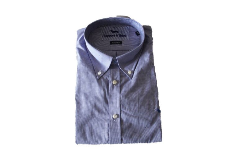 Immagine di CAMICIA UOMO HARMONT & BLAINE REGULAR FIT BLU 4XL/5XL/6XL COTONE