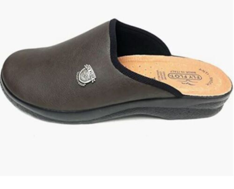 Immagine di CIABATTE PANTOFOLE UOMO FLY FLOT PELLE TESTA DI MORO ANTISCIVOLO cd. 82 584 2E